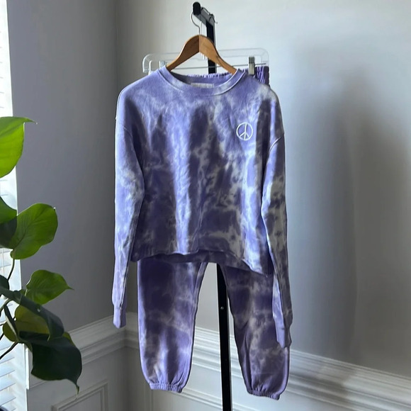NWT Spiritual Gangster SET tie dye purple small - Picture 1 of 6